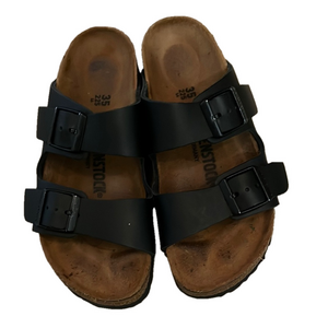 Birkenstock Women's Black Leather Sandals